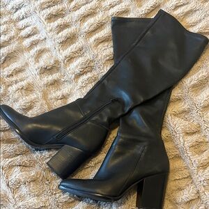 Marc Fisher Black Knee-High Women's Boots